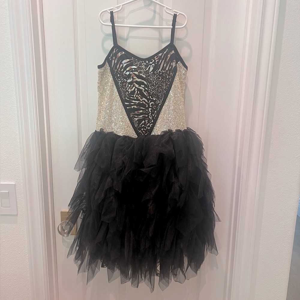 Ooh lala couture tutu dress black sequin Size 16
